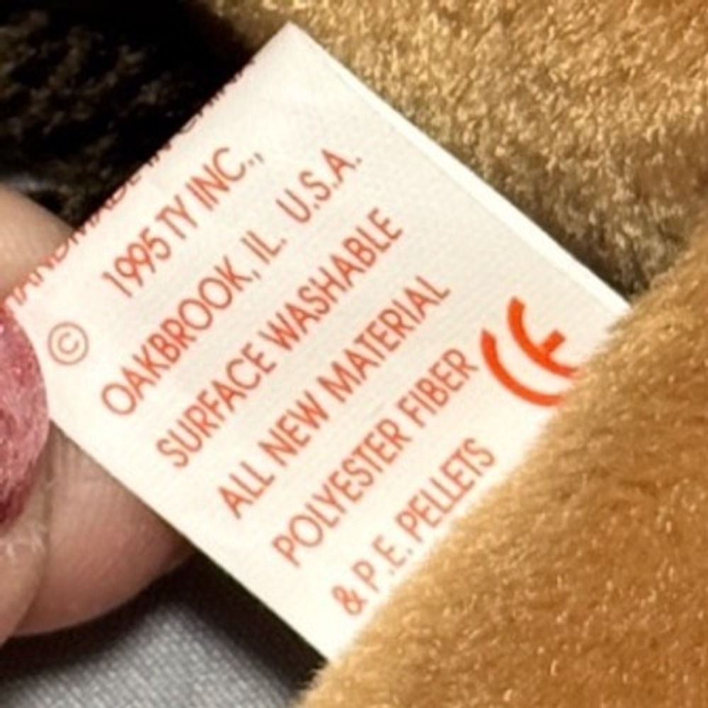 Ty Beanie Babies Derby the Horse 1995 Vintage Plush Tan Brown Yarn Mane - Picture 4 of 7